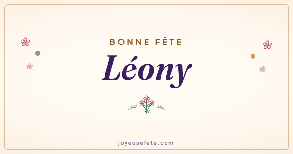 Image « Bonne fête Léony » au format large