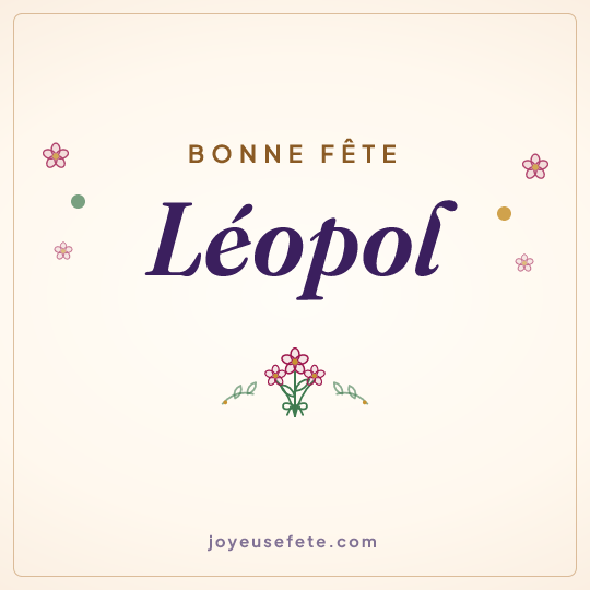 Image carrée « Bonne fête Léopol » pour WhatsApp