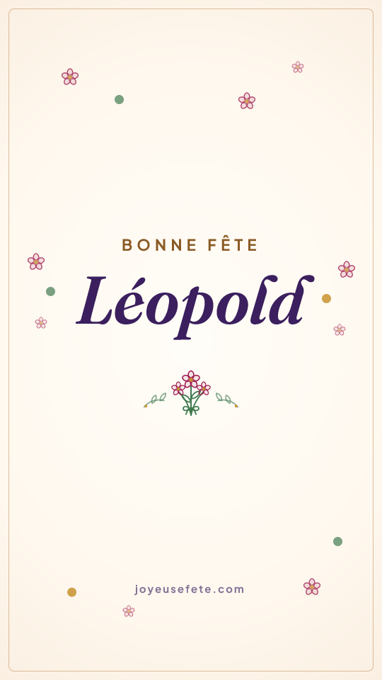 Image « Bonne fête Léopold » au format story