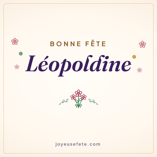 Image carrée « Bonne fête Léopoldine » pour WhatsApp