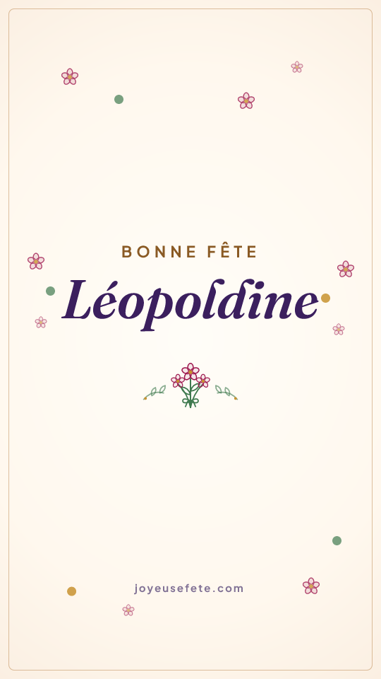 Image « Bonne fête Léopoldine » au format story