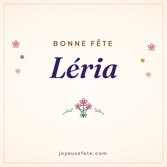 Image carrée « Bonne fête Léria » pour WhatsApp