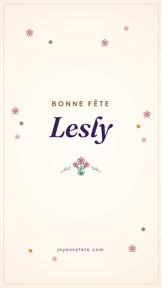Image « Bonne fête Lesly » au format story