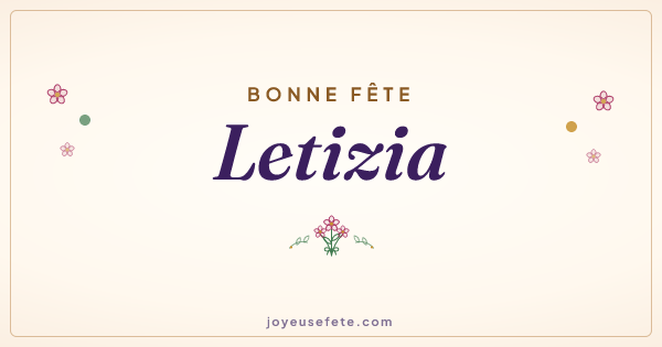 Image « Bonne fête Letizia » au format large