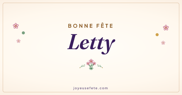Image « Bonne fête Letty » au format large