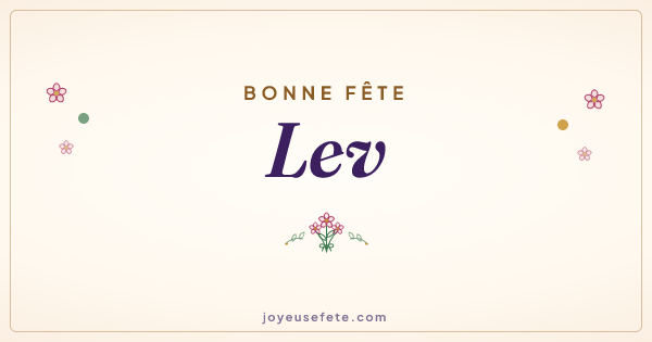 Image « Bonne fête Lev » au format large