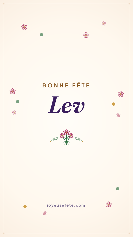 Image « Bonne fête Lev » au format story