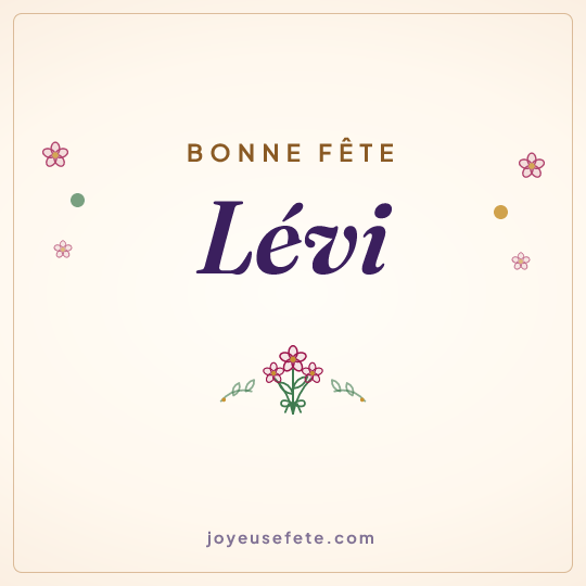 Image carrée « Bonne fête Lévi » pour WhatsApp