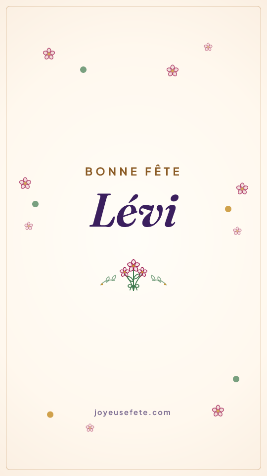 Image « Bonne fête Lévi » au format story