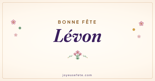 Image « Bonne fête Lévon » au format large