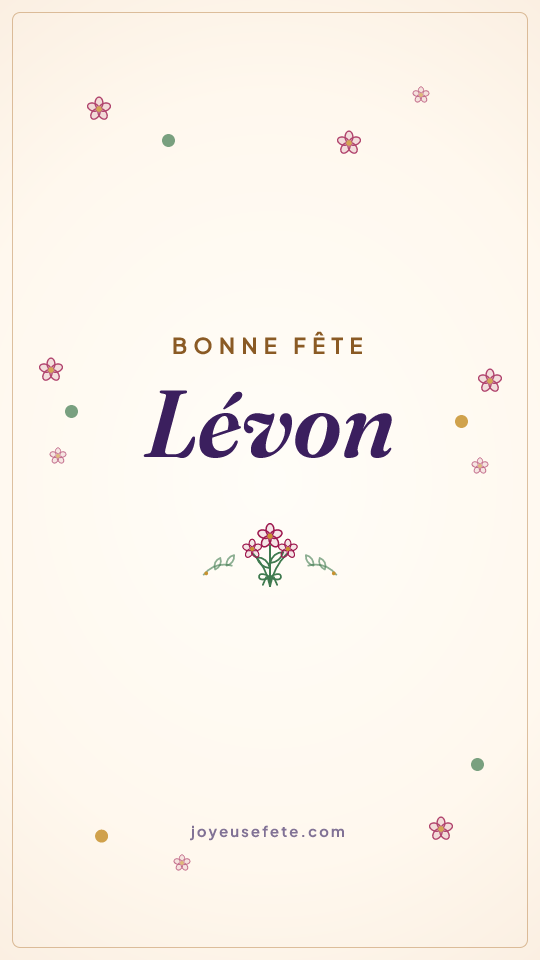 Image « Bonne fête Lévon » au format story