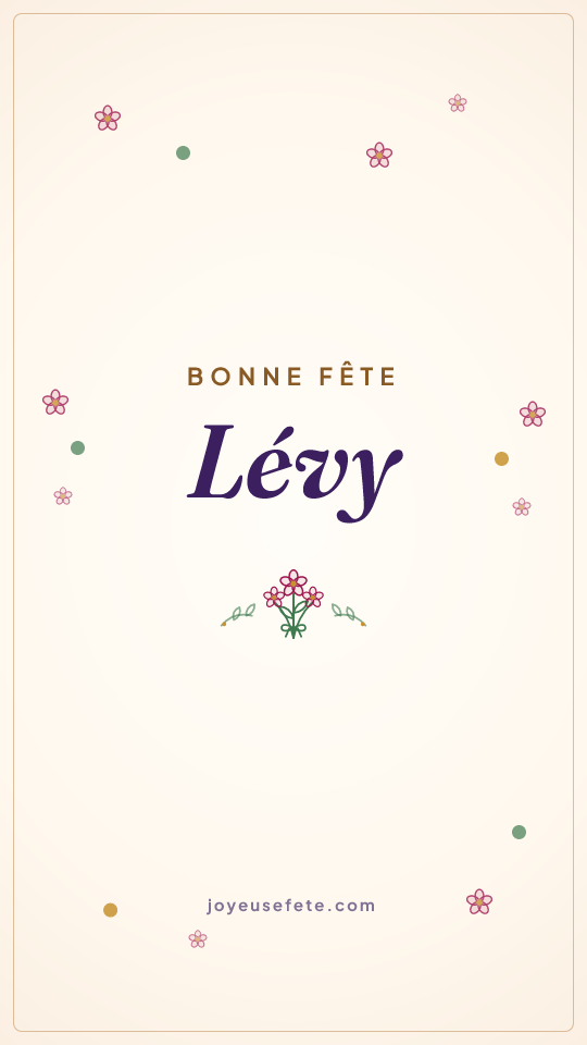 Image « Bonne fête Lévy » au format story