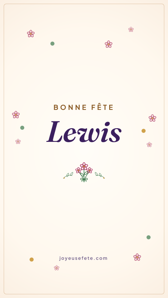 Image « Bonne fête Lewis » au format story