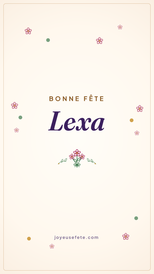 Image « Bonne fête Lexa » au format story