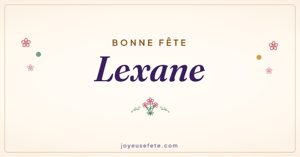 Image « Bonne fête Lexane » au format large
