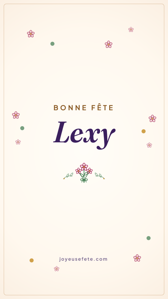 Image « Bonne fête Lexy » au format story