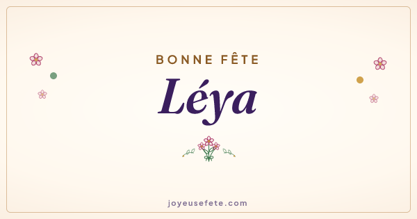 Image « Bonne fête Léya » au format large