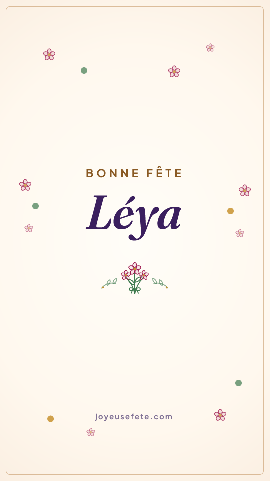 Image « Bonne fête Léya » au format story