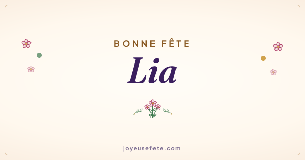 Image « Bonne fête Lia » au format large