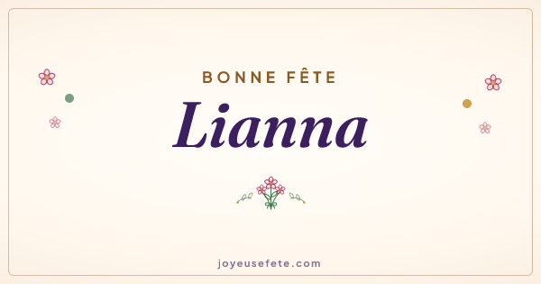 Image « Bonne fête Lianna » au format large