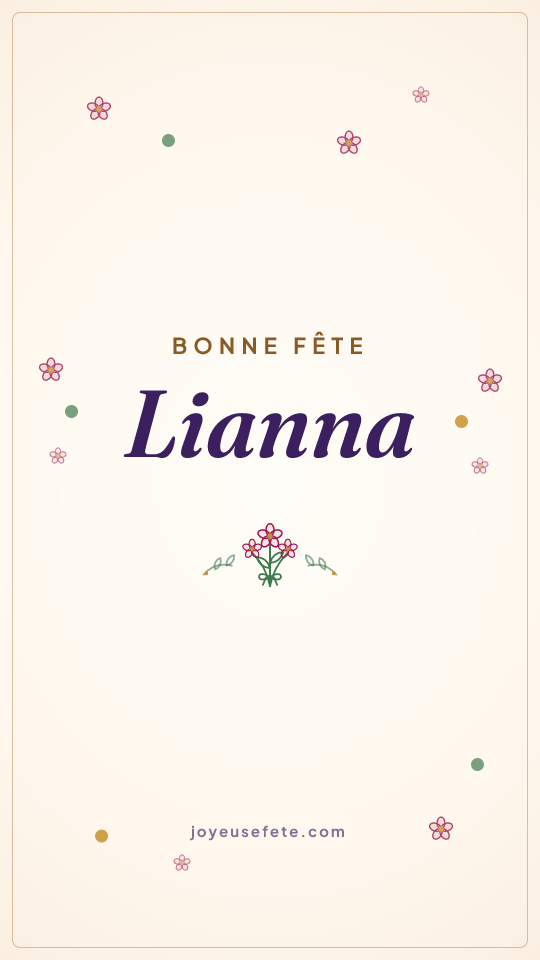 Image « Bonne fête Lianna » au format story