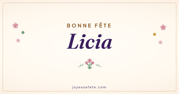 Image « Bonne fête Licia » au format large