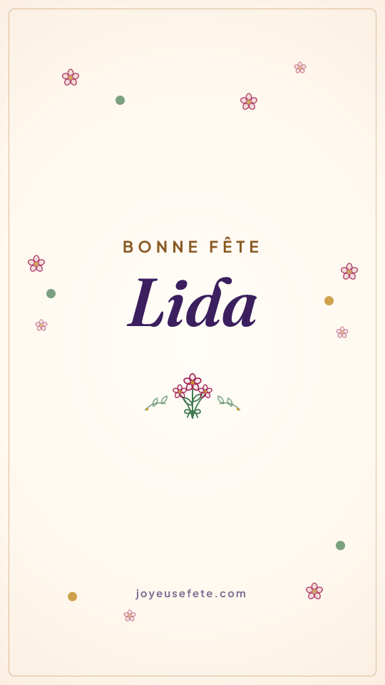Image « Bonne fête Lida » au format story