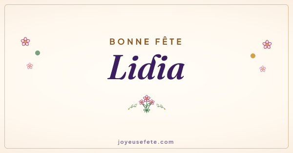Image « Bonne fête Lidia » au format large