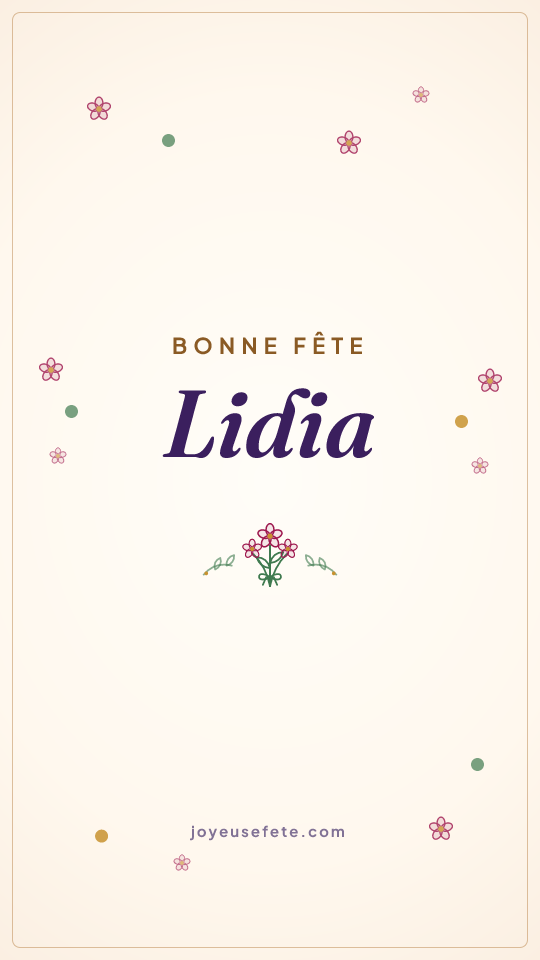 Image « Bonne fête Lidia » au format story