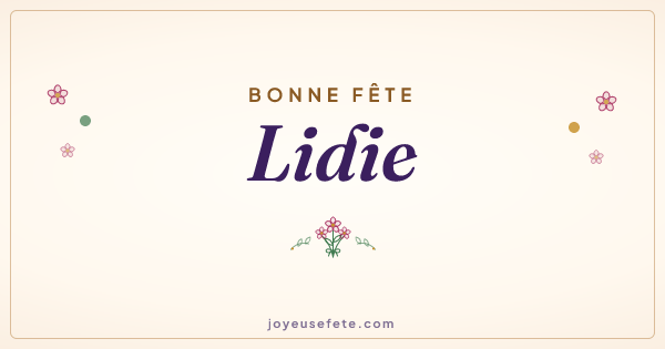 Image « Bonne fête Lidie » au format large