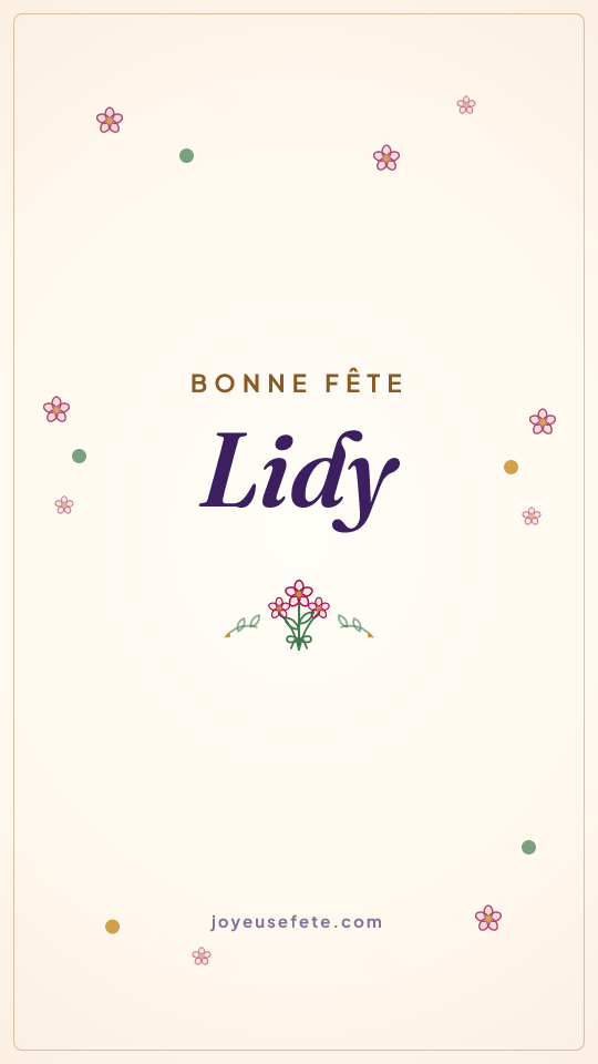 Image « Bonne fête Lidy » au format story