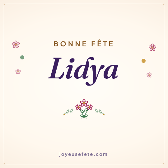 Image carrée « Bonne fête Lidya » pour WhatsApp