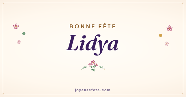 Image « Bonne fête Lidya » au format large