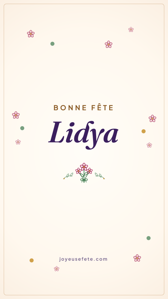 Image « Bonne fête Lidya » au format story