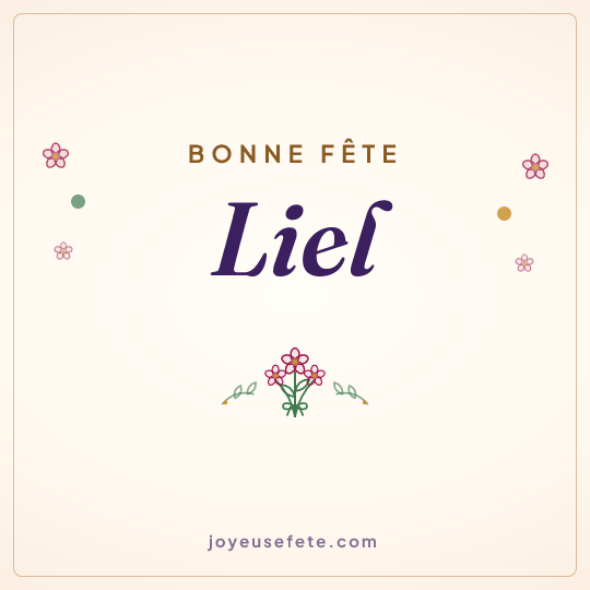Image carrée « Bonne fête Liel » pour WhatsApp