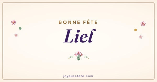 Image « Bonne fête Liel » au format large