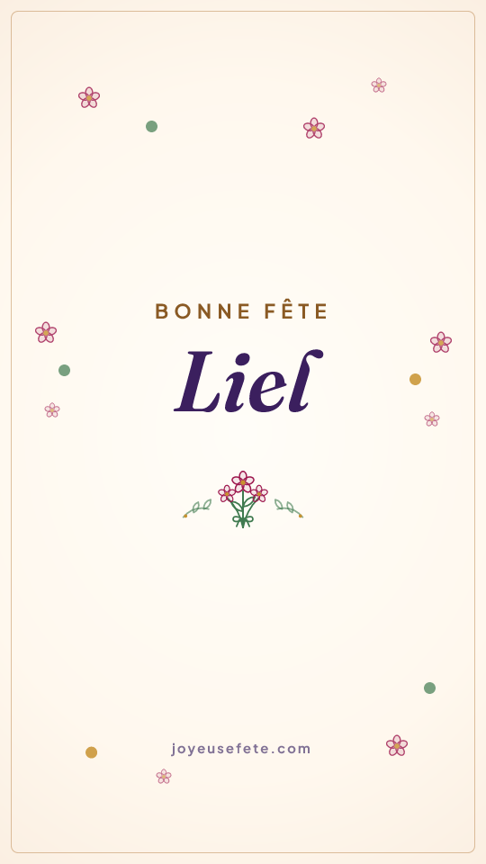 Image « Bonne fête Liel » au format story