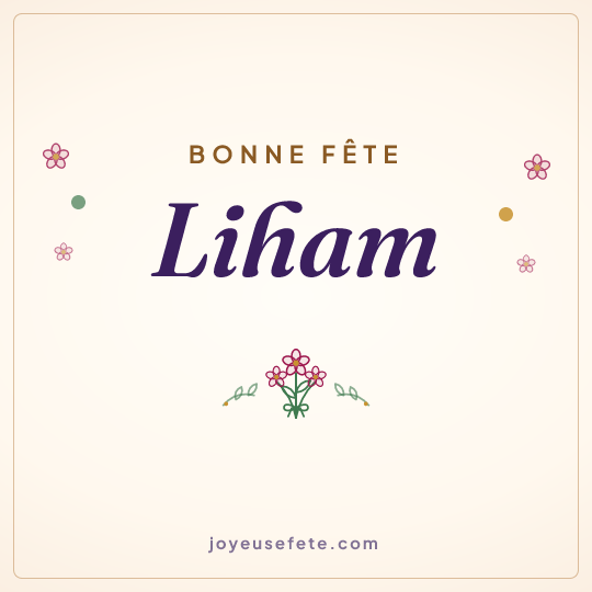 Image carrée « Bonne fête Liham » pour WhatsApp