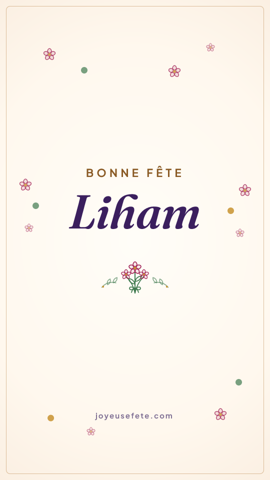 Image « Bonne fête Liham » au format story