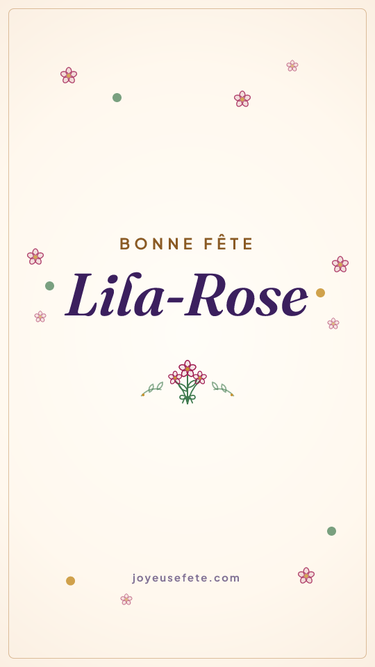 Image « Bonne fête Lila-Rose » au format story