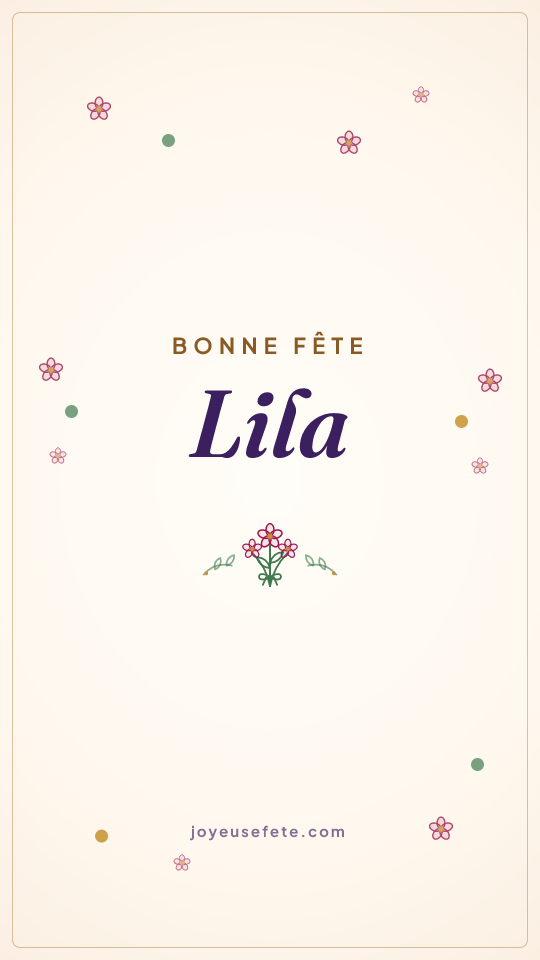 Image « Bonne fête Lila » au format story