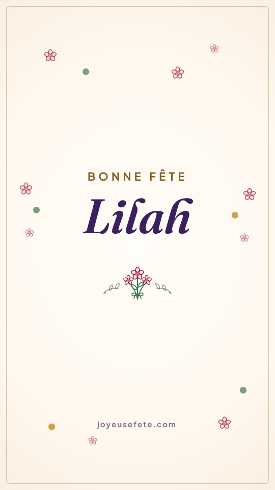 Image « Bonne fête Lilah » au format story
