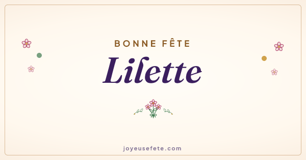 Image « Bonne fête Lilette » au format large