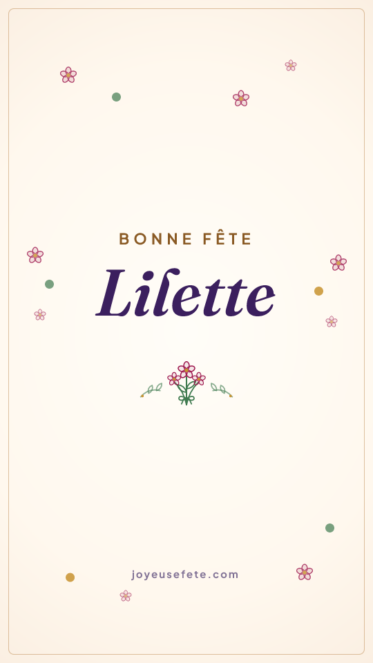 Image « Bonne fête Lilette » au format story