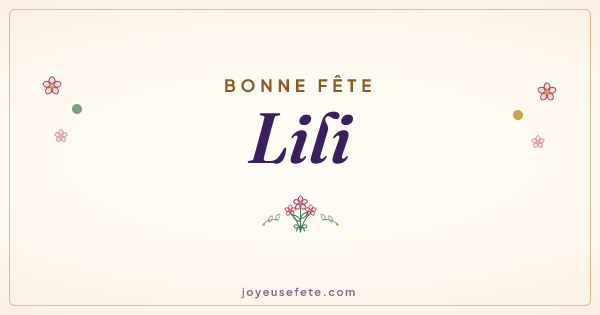 Image « Bonne fête Lili » au format large