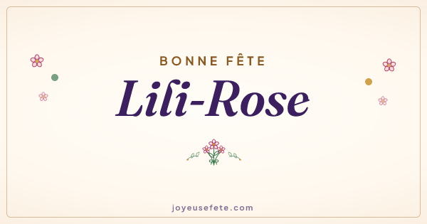 Image « Bonne fête Lili-Rose » au format large