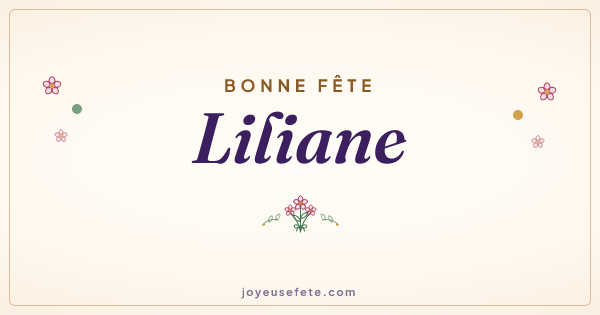 Image « Bonne fête Liliane » au format large