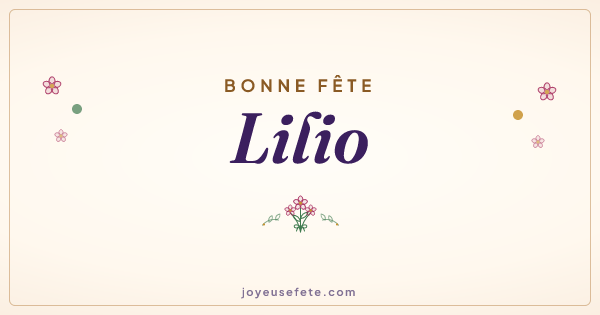 Image « Bonne fête Lilio » au format large