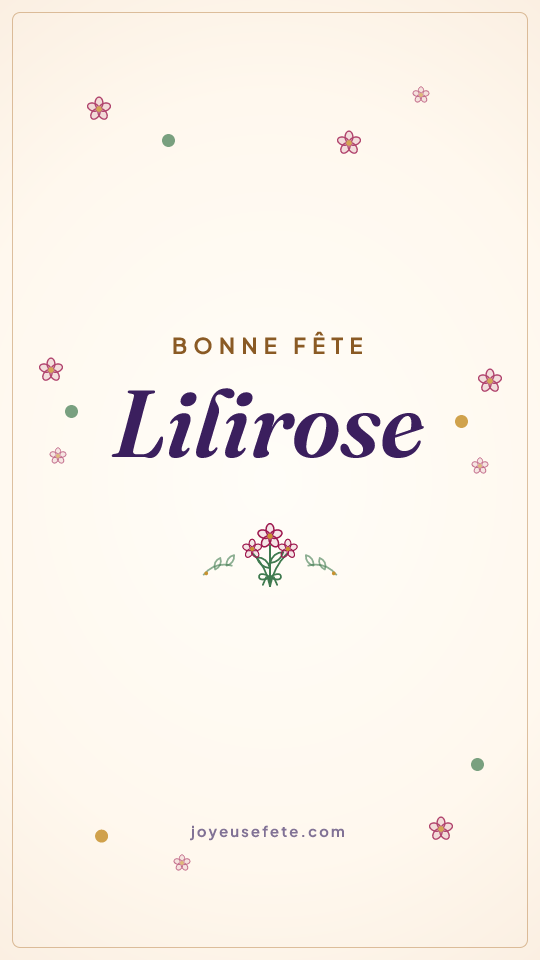 Image « Bonne fête Lilirose » au format story