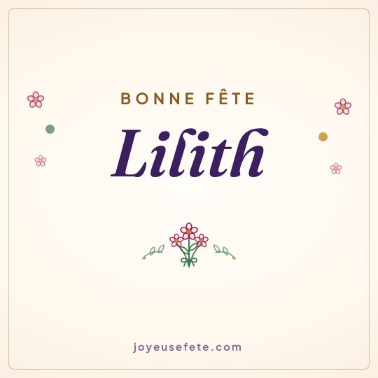 Image carrée « Bonne fête Lilith » pour WhatsApp